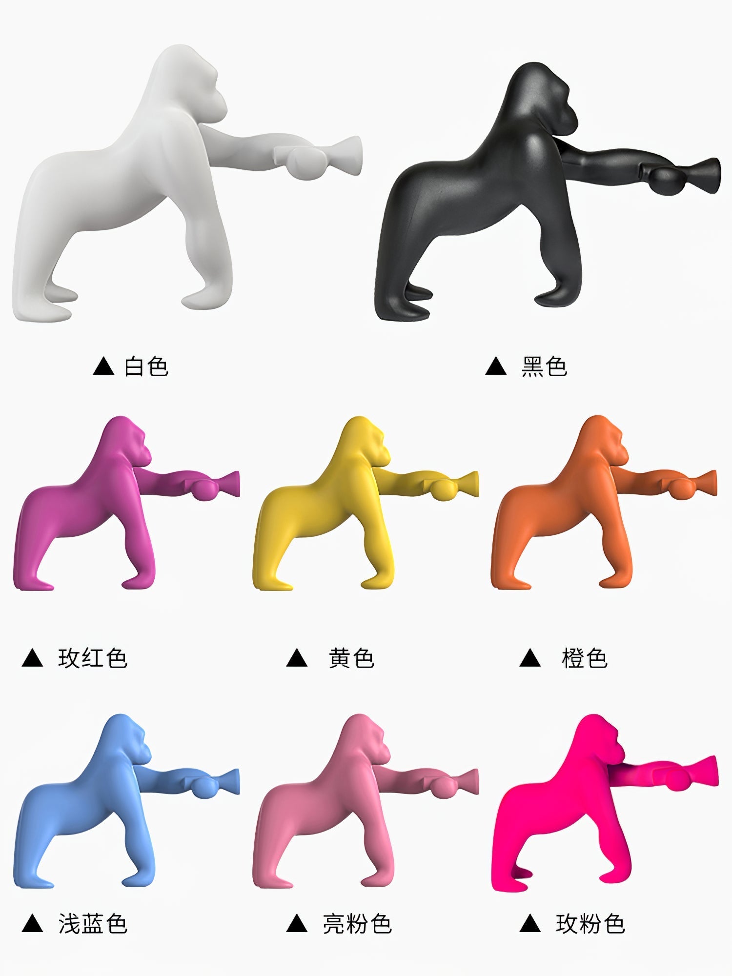Zasolil Artistic Resin Gorilla Floor Lamp-Neutral Decor