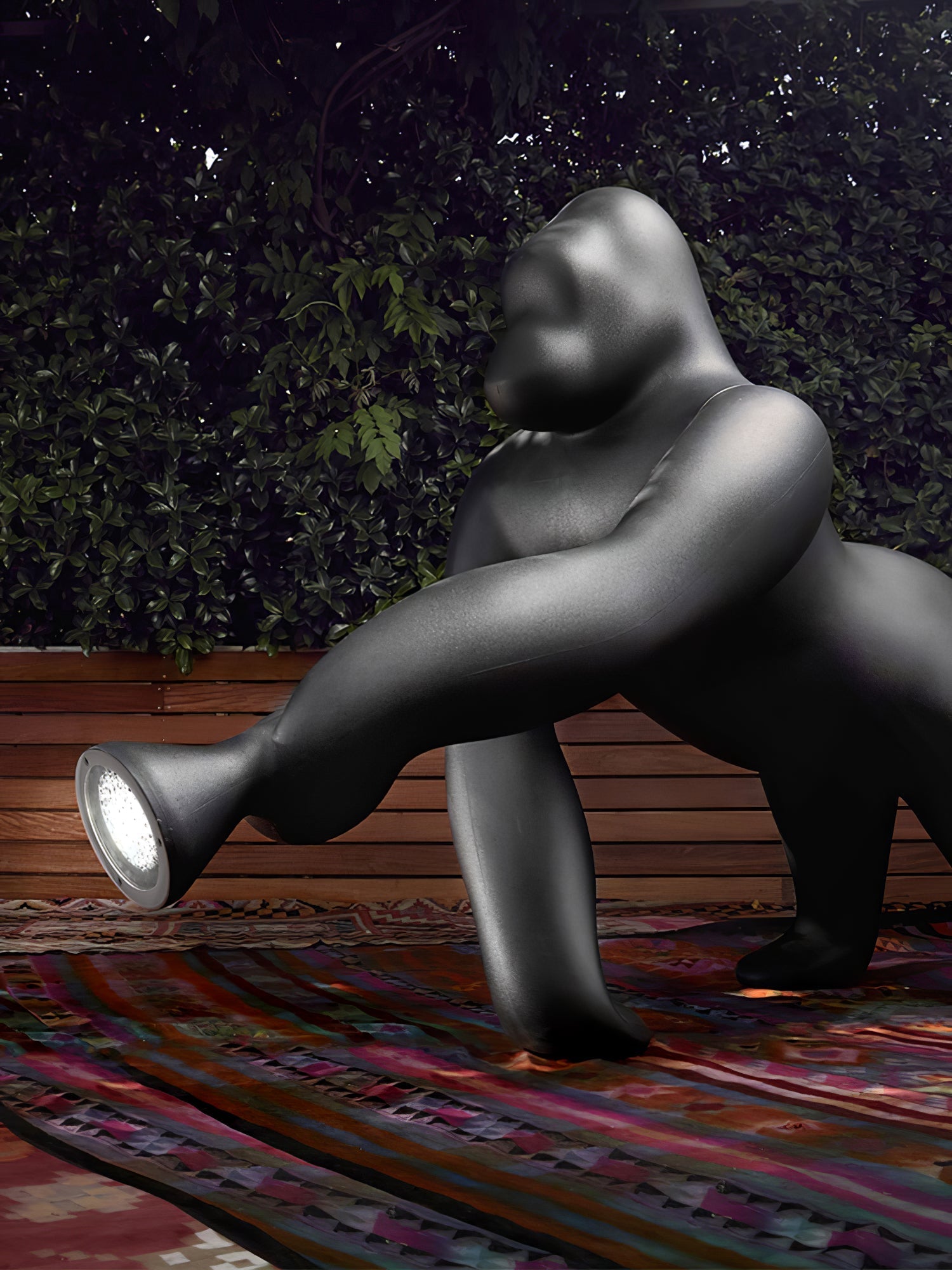 Zasolil Artistic Resin Gorilla Floor Lamp-Neutral Decor