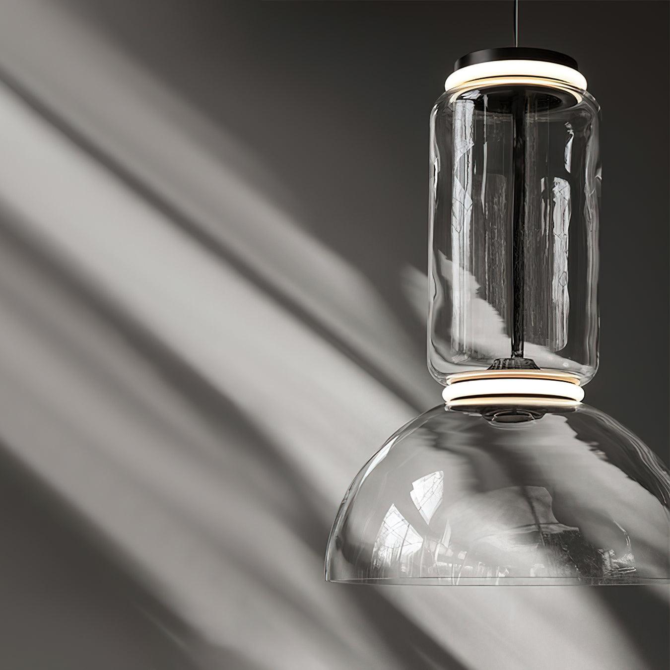 Virelo Stacked Glass Cylinder Pendant Light
