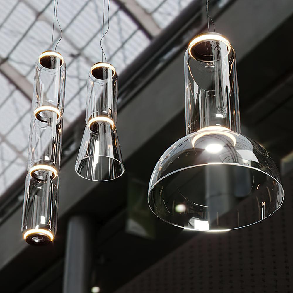 Virelo Stacked Glass Cylinder Pendant Light
