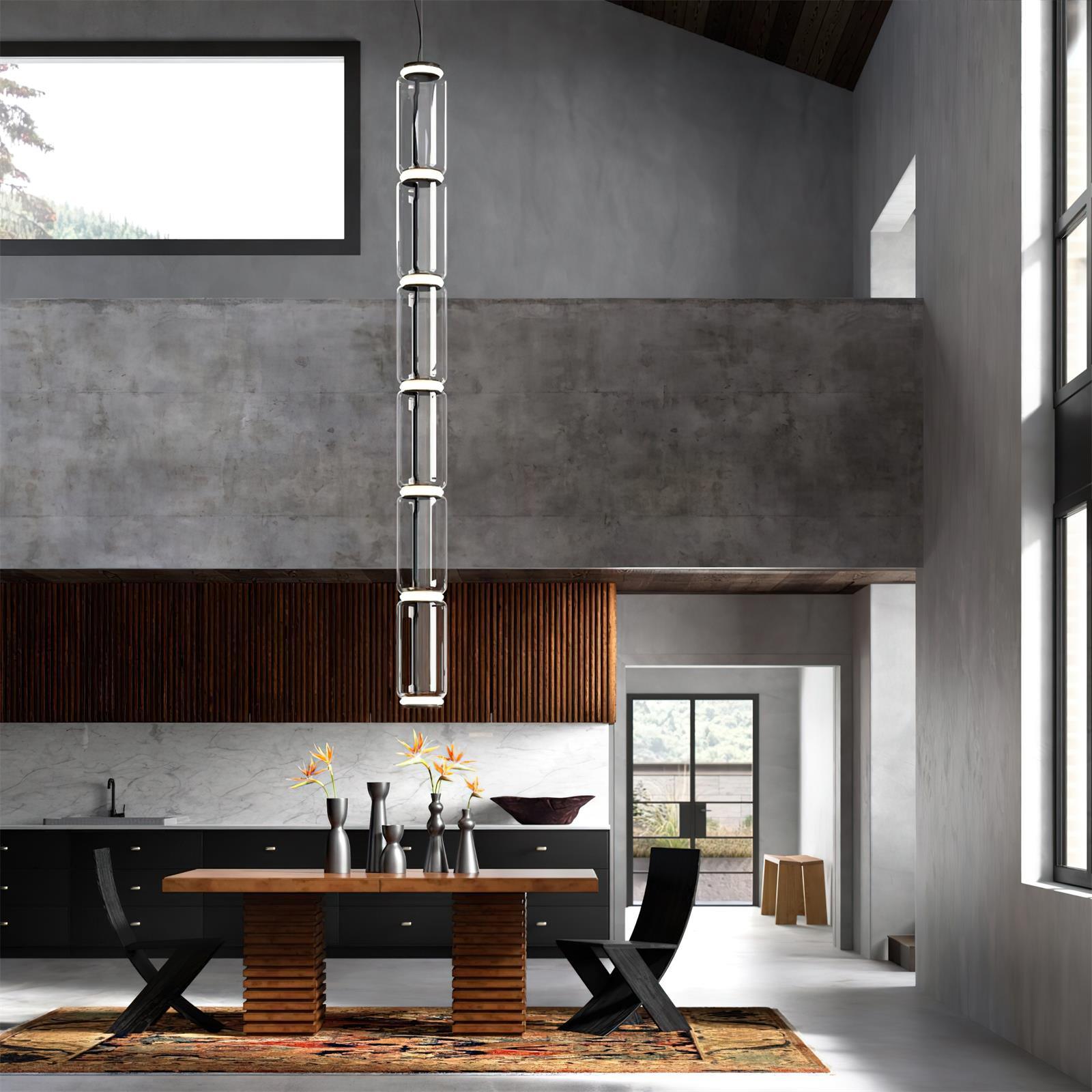 Virelo Stacked Glass Cylinder Pendant Light
