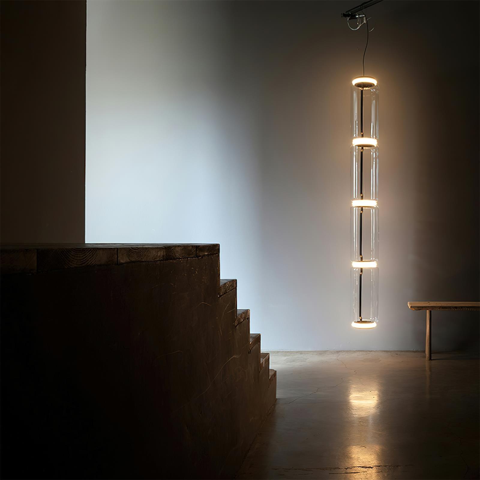 Virelo Stacked Glass Cylinder Pendant Light