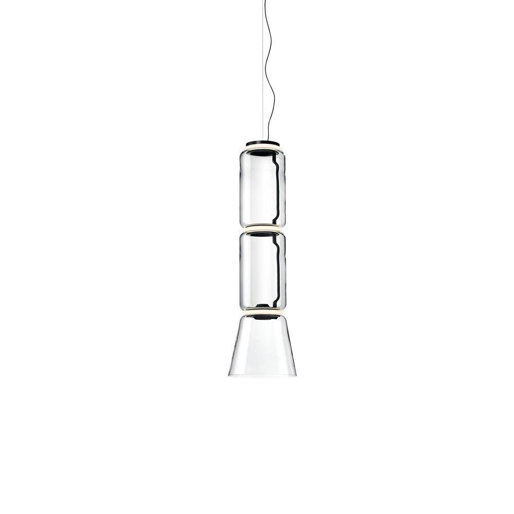 Virelo Stacked Glass Cylinder Pendant Light