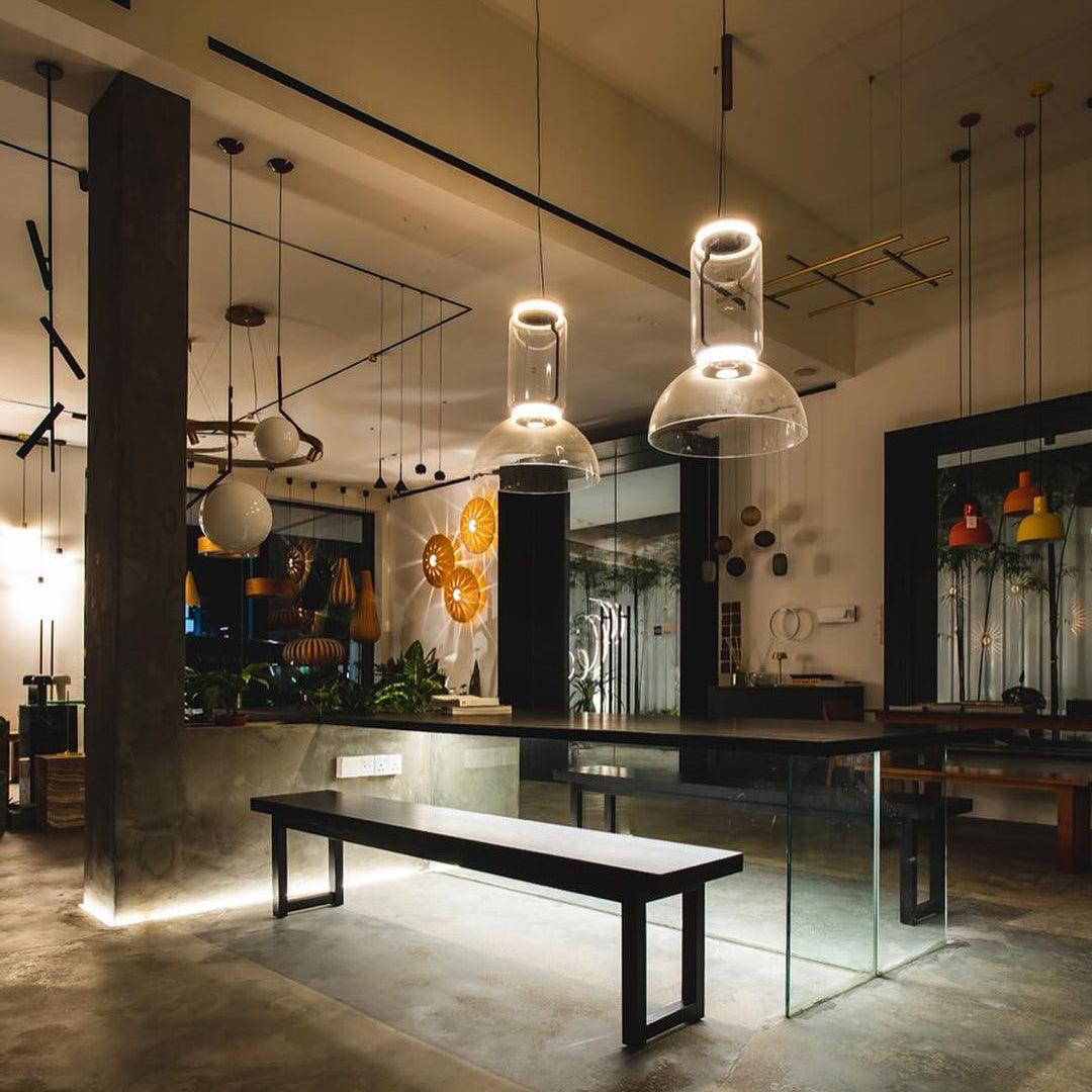 Virelo Stacked Glass Cylinder Pendant Light