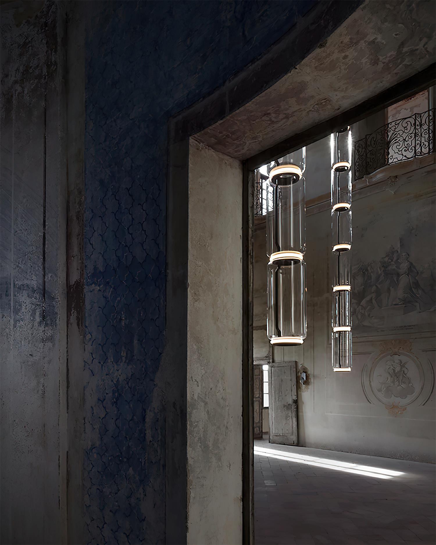 Virelo Stacked Glass Cylinder Pendant Light