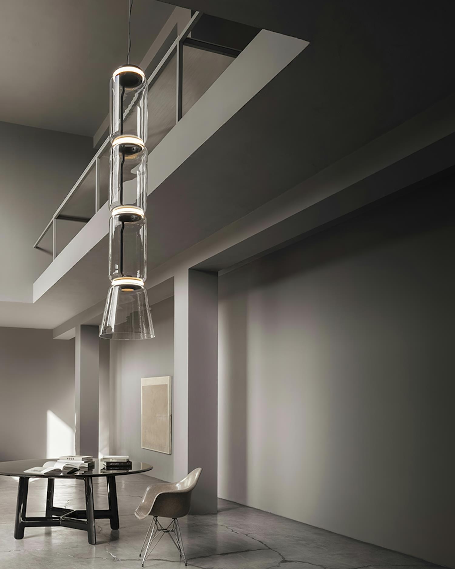 Virelo Stacked Glass Cylinder Pendant Light