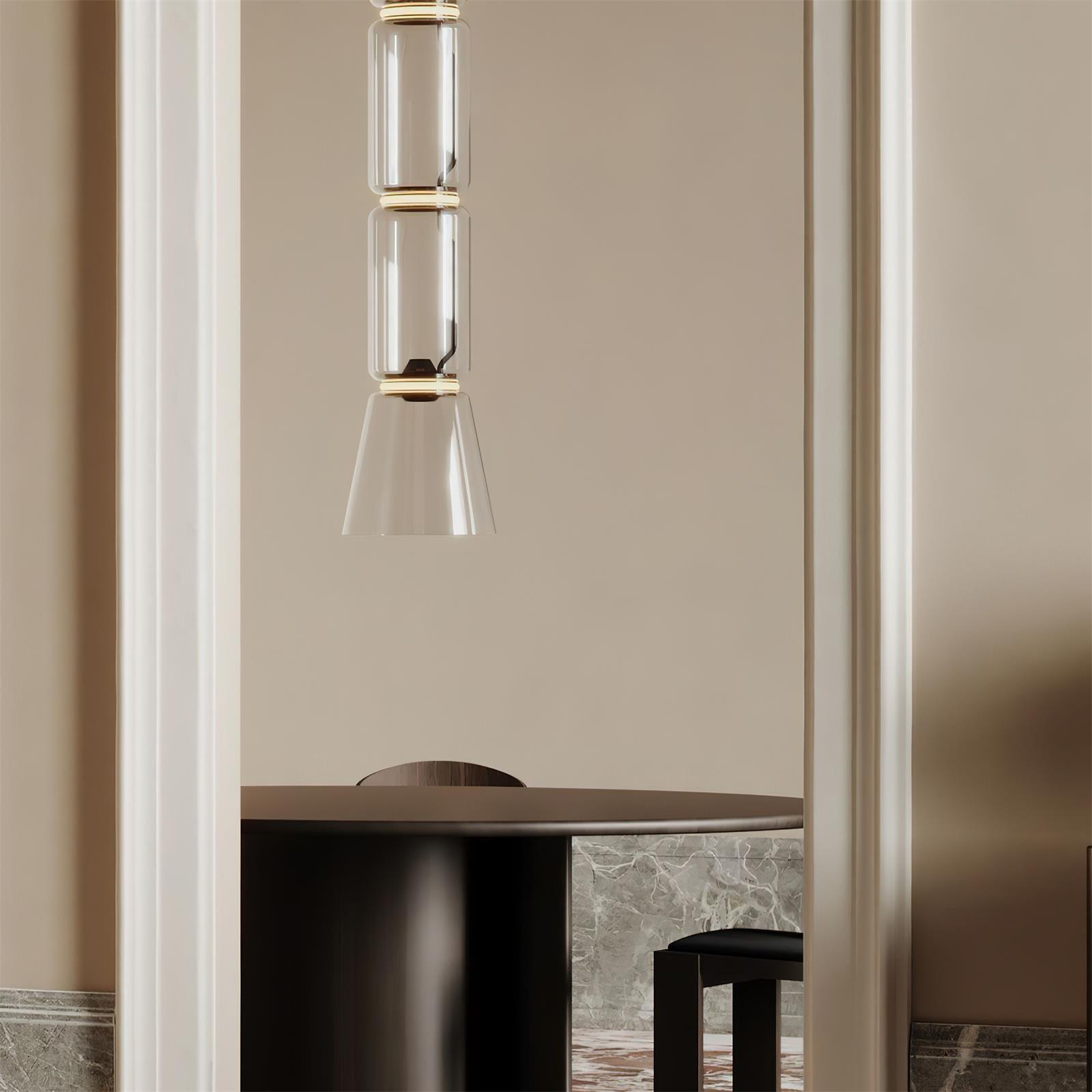 Virelo Stacked Glass Cylinder Pendant Light