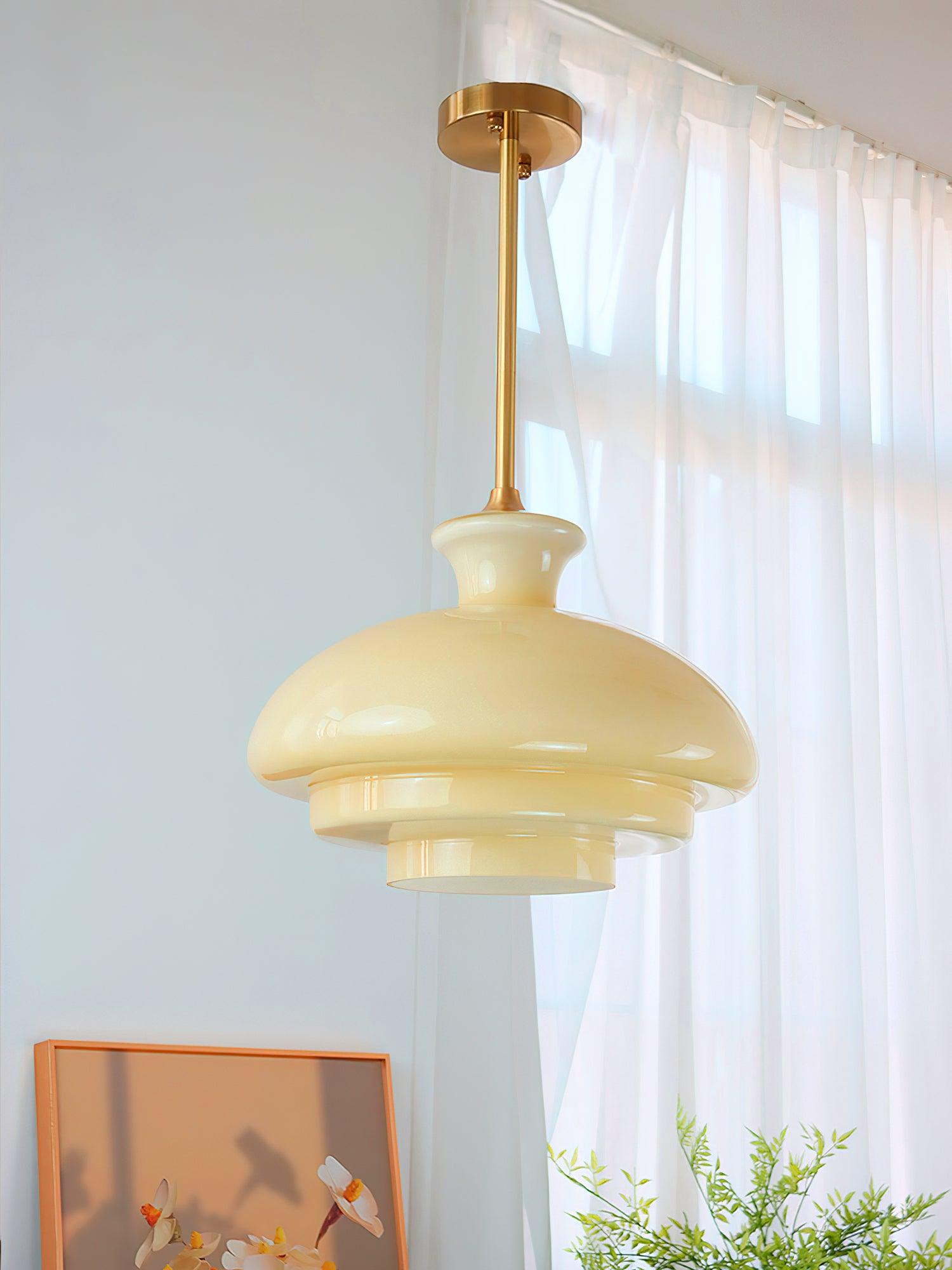 Sunbeam Modern Glass Pendant Lamp-Neutral Decor