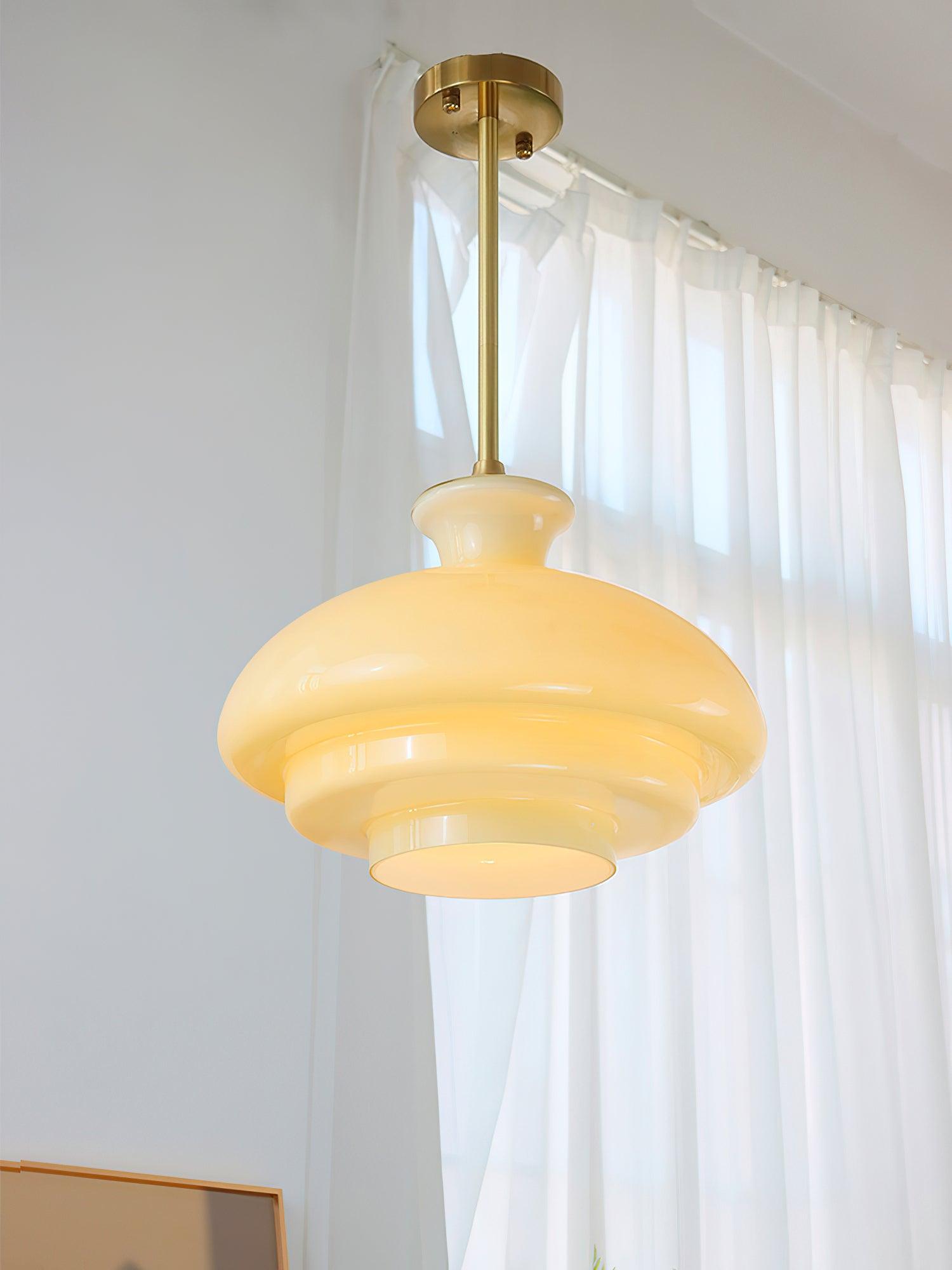 Sunbeam Modern Glass Pendant Lamp-Neutral Decor