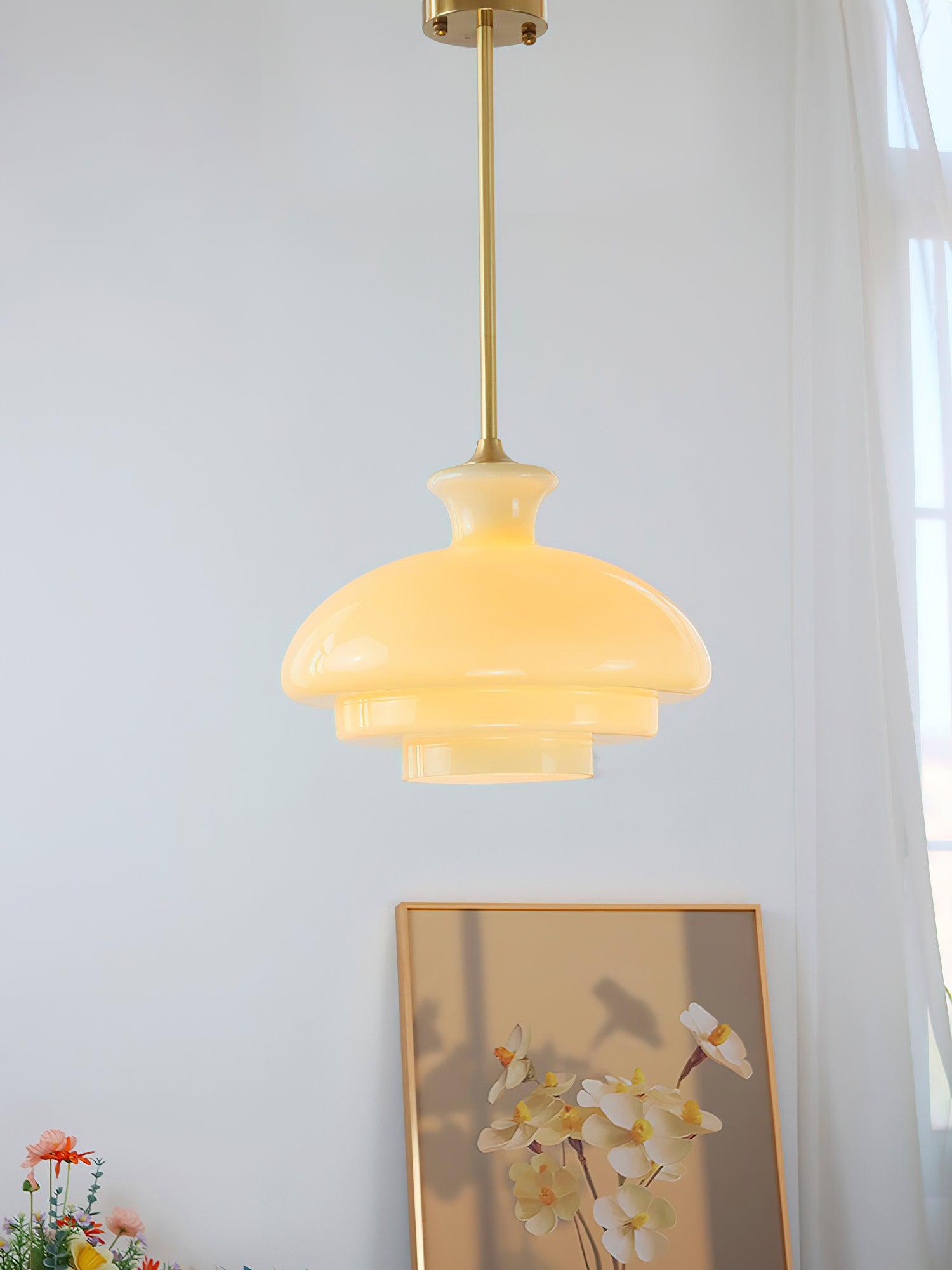 Sunbeam Modern Glass Pendant Lamp-Neutral Decor