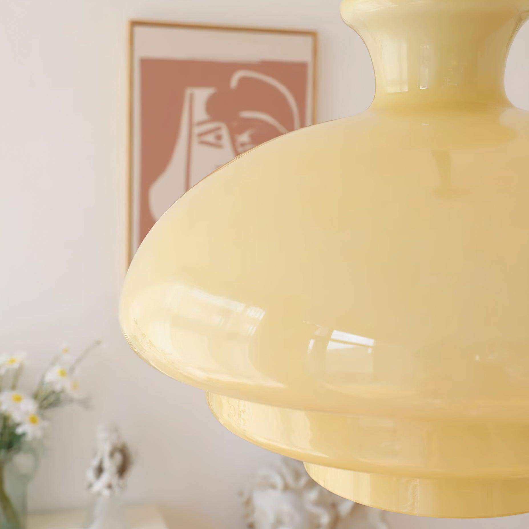 Sunbeam Modern Glass Pendant Lamp-Neutral Decor