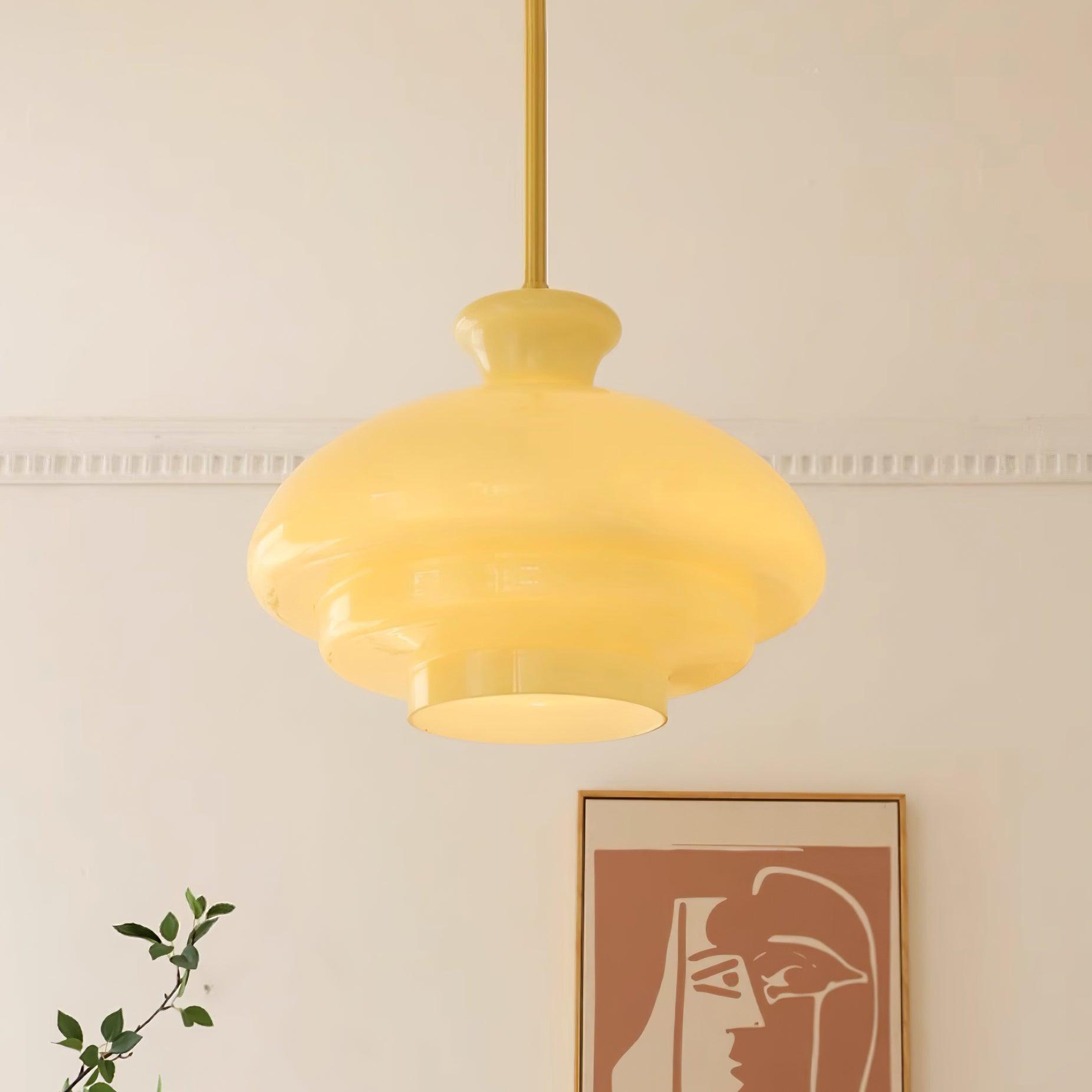 Sunbeam Modern Glass Pendant Lamp-Neutral Decor