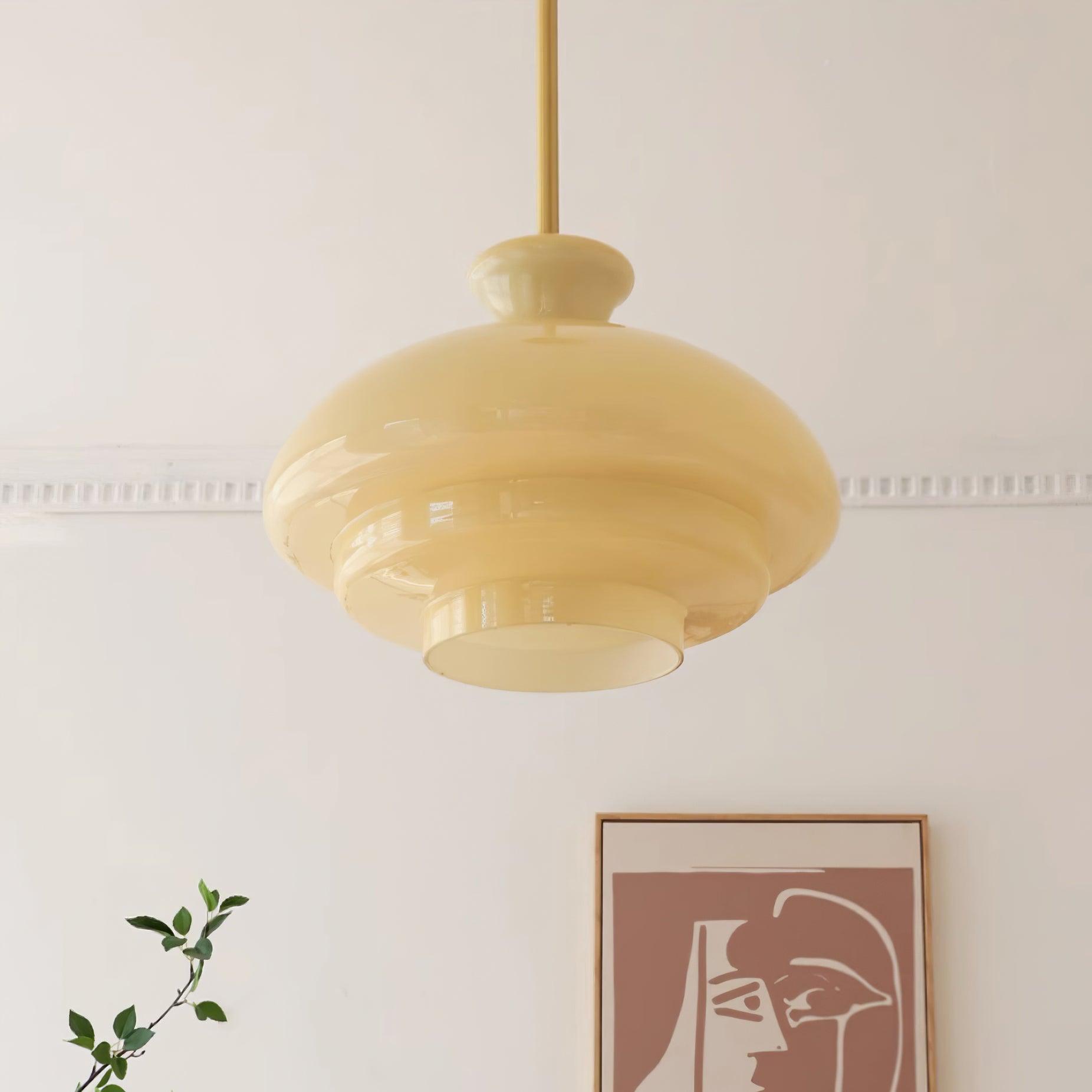 Sunbeam Modern Glass Pendant Lamp-Neutral Decor