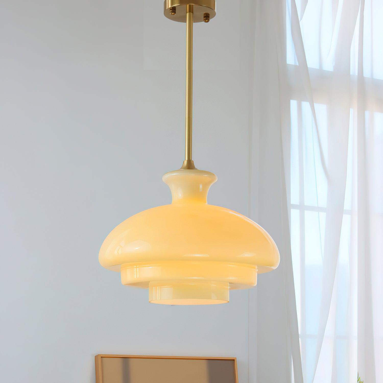 Sunbeam Modern Glass Pendant Lamp-Neutral Decor