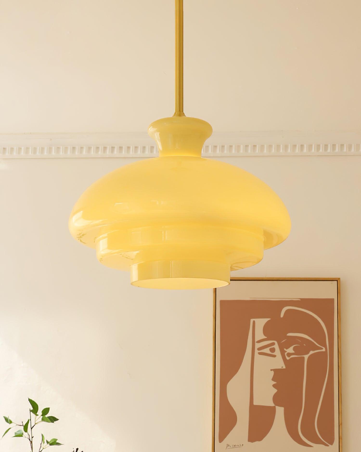 Sunbeam Modern Glass Pendant Lamp-Neutral Decor
