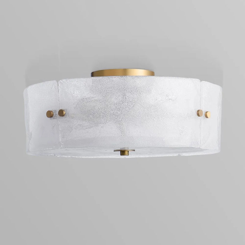 Lucienne Textured Glass Flush Mount