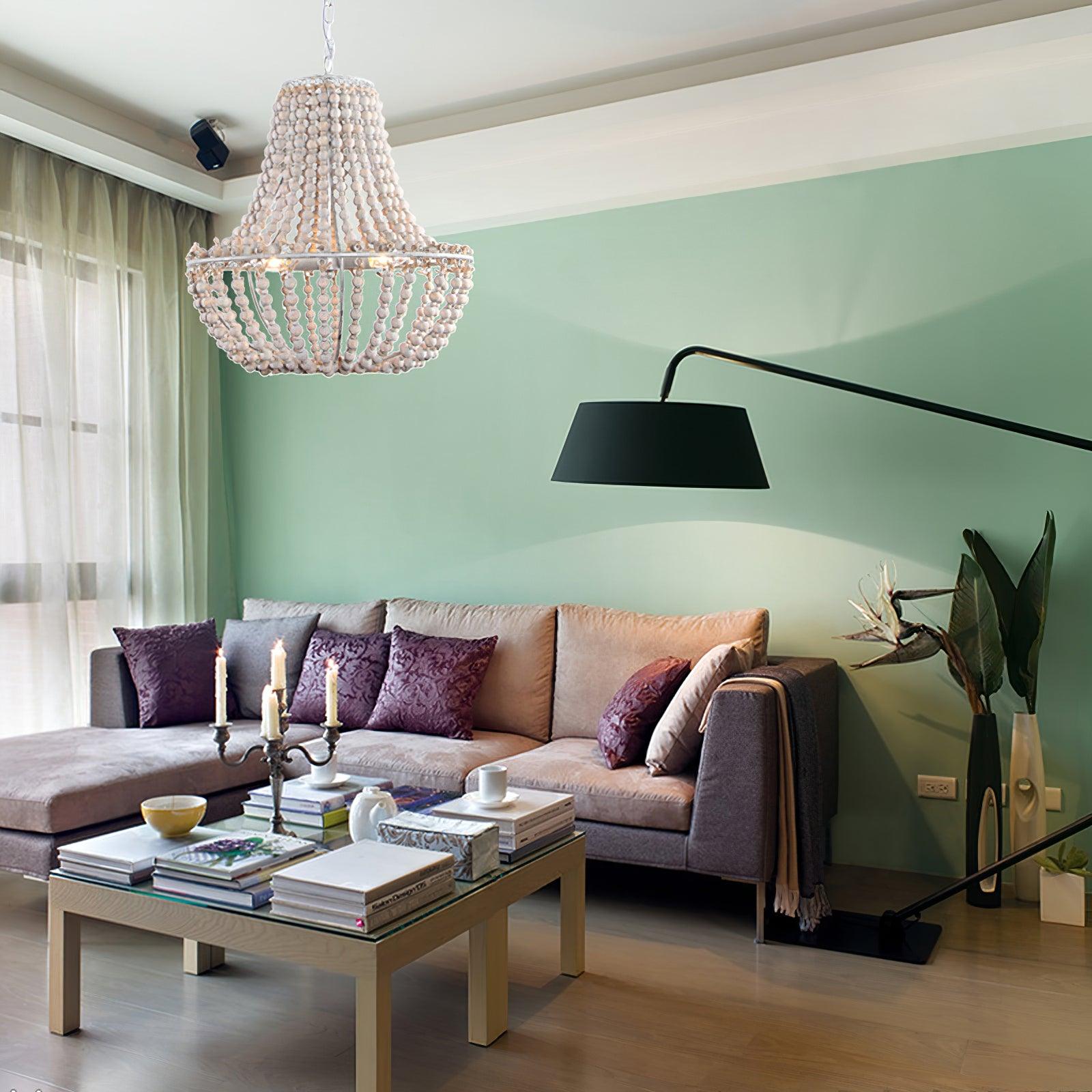 Aglo Chandelier Wood Organic Relaxed-Neutral Decor