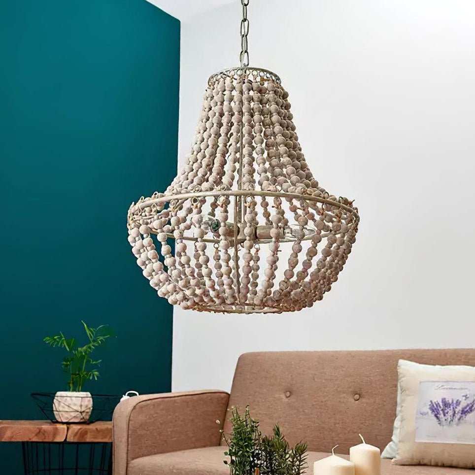 Aglo Chandelier Wood Organic Relaxed-Neutral Decor