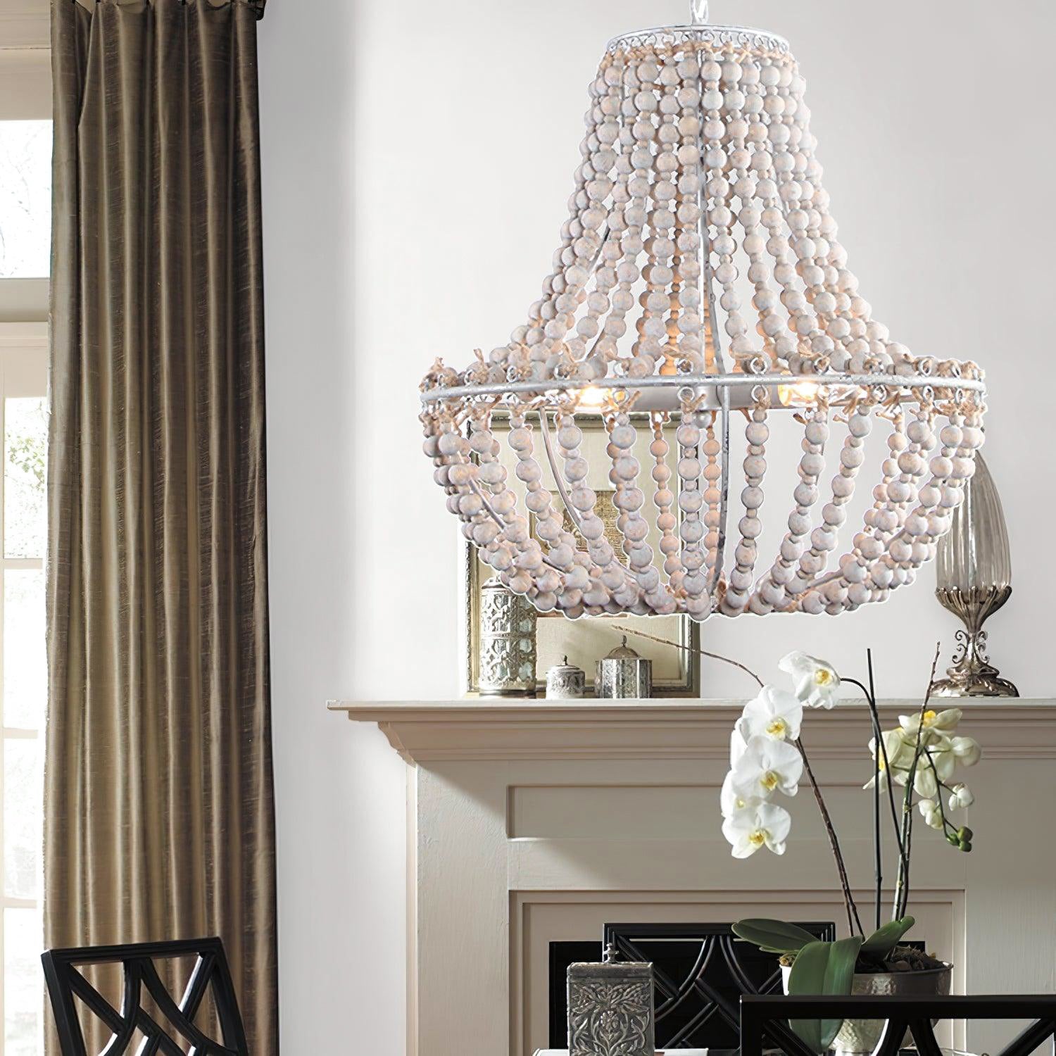 Aglo Chandelier Wood Organic Relaxed-Neutral Decor