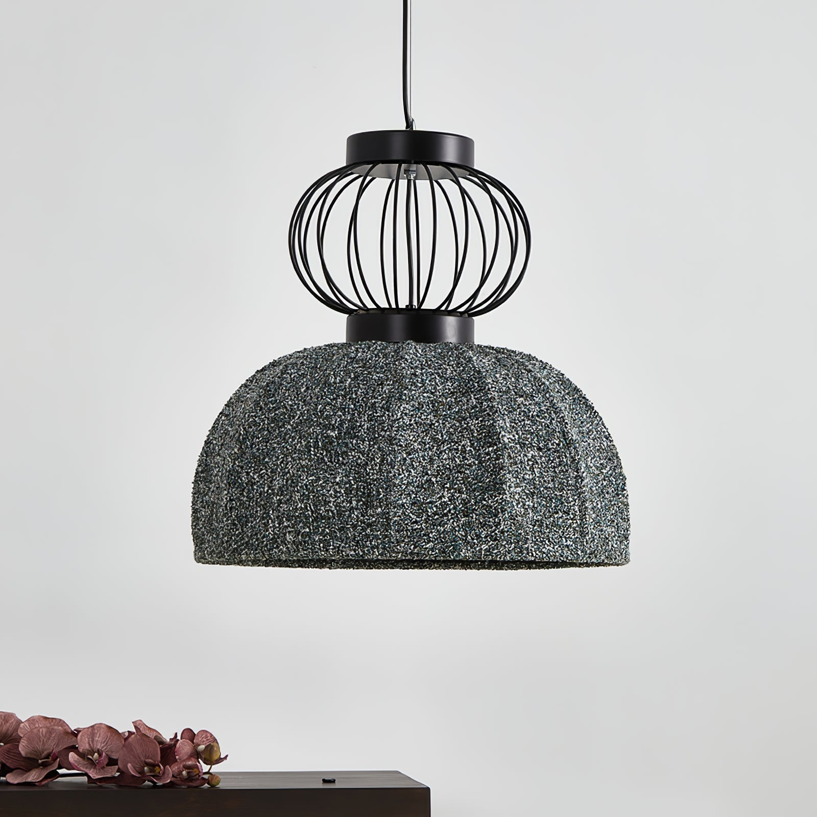 Forge Industrial Fabric Pendant Lamp-Neutral Decor