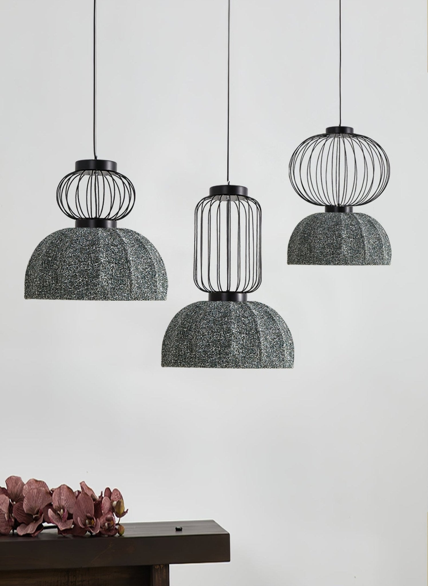 Forge Industrial Fabric Pendant Lamp-Neutral Decor