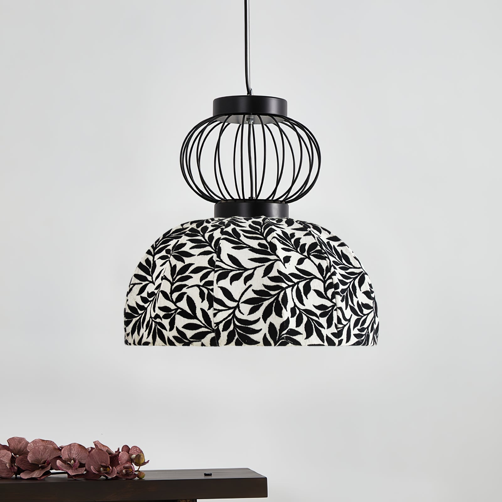 Forge Industrial Fabric Pendant Lamp-Neutral Decor