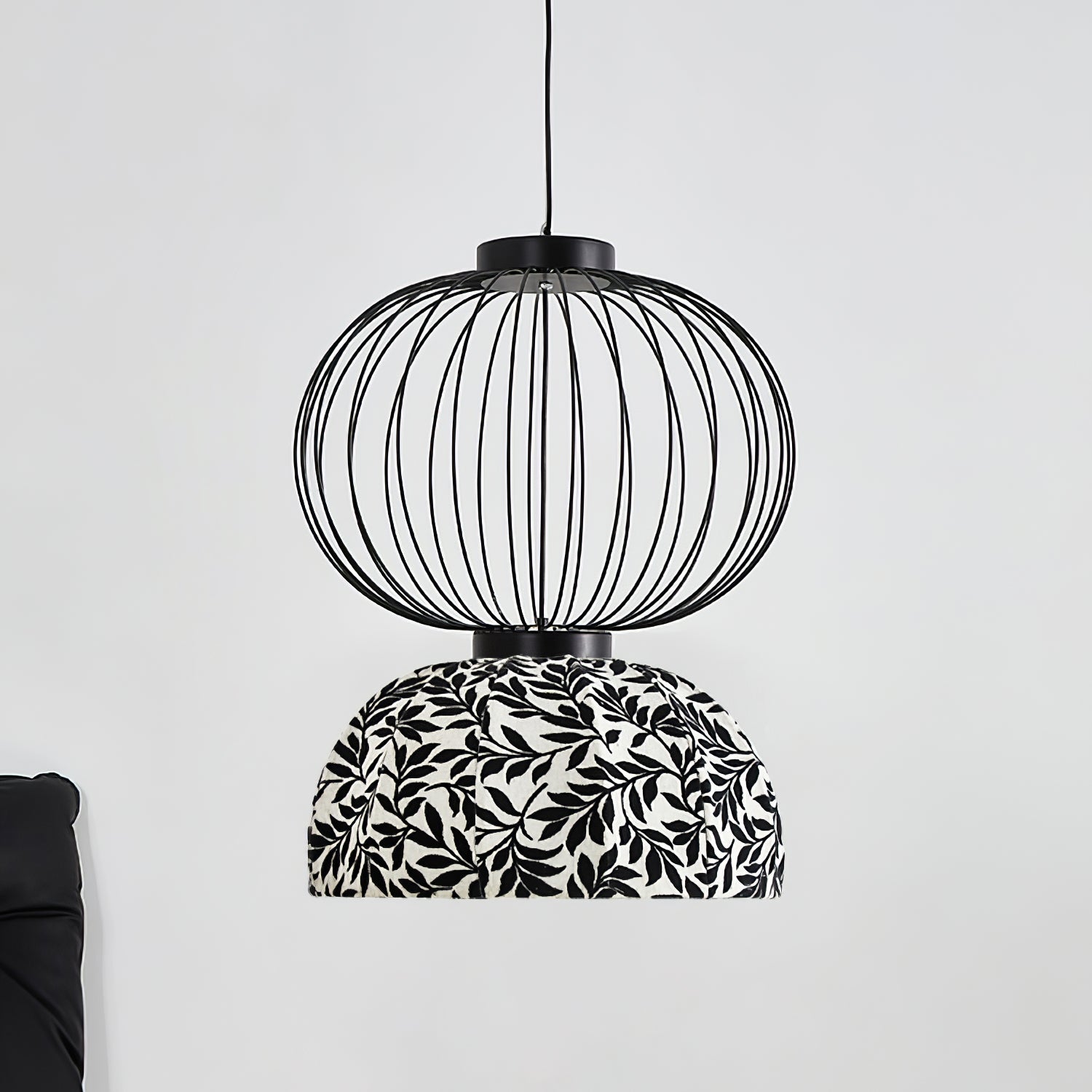 Forge Industrial Fabric Pendant Lamp-Neutral Decor