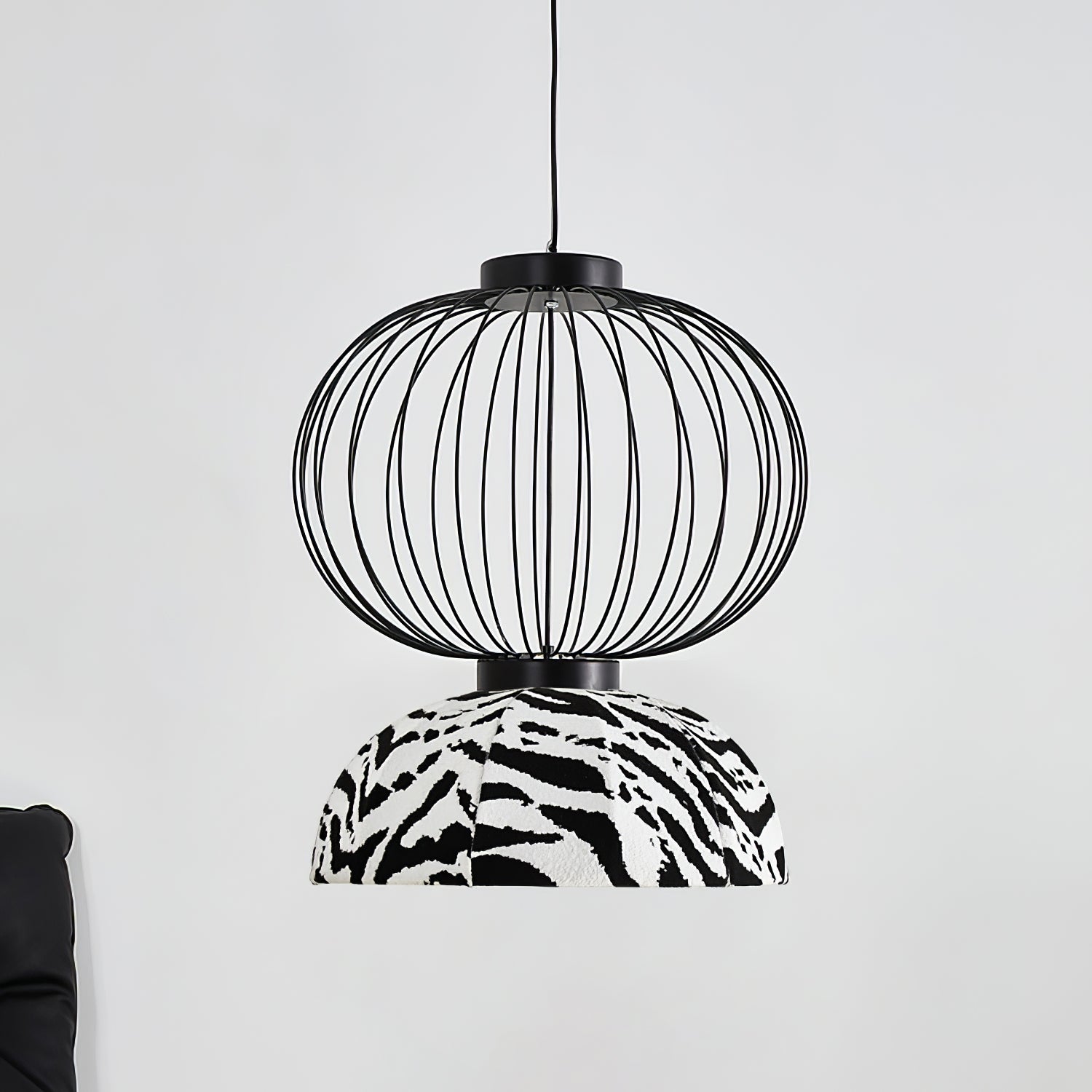 Forge Industrial Fabric Pendant Lamp-Neutral Decor