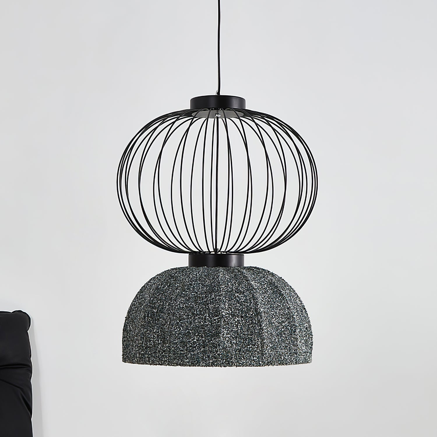 Forge Industrial Fabric Pendant Lamp-Neutral Decor