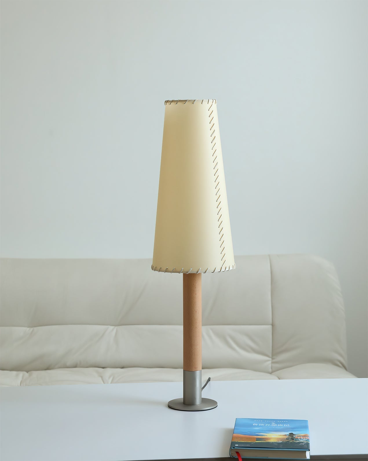 Diagram showing the dimensions of the Kove Parchment Floor Lamp.
