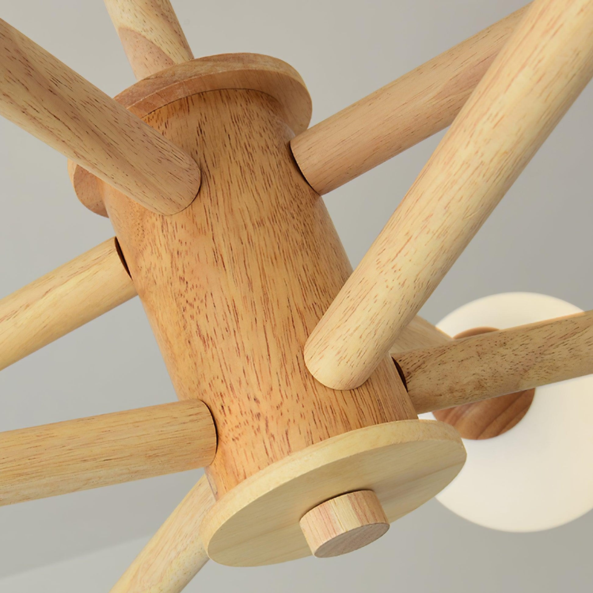 Kalds Chandelier Wooden Globe Minimalist Natural-Neutral Decor