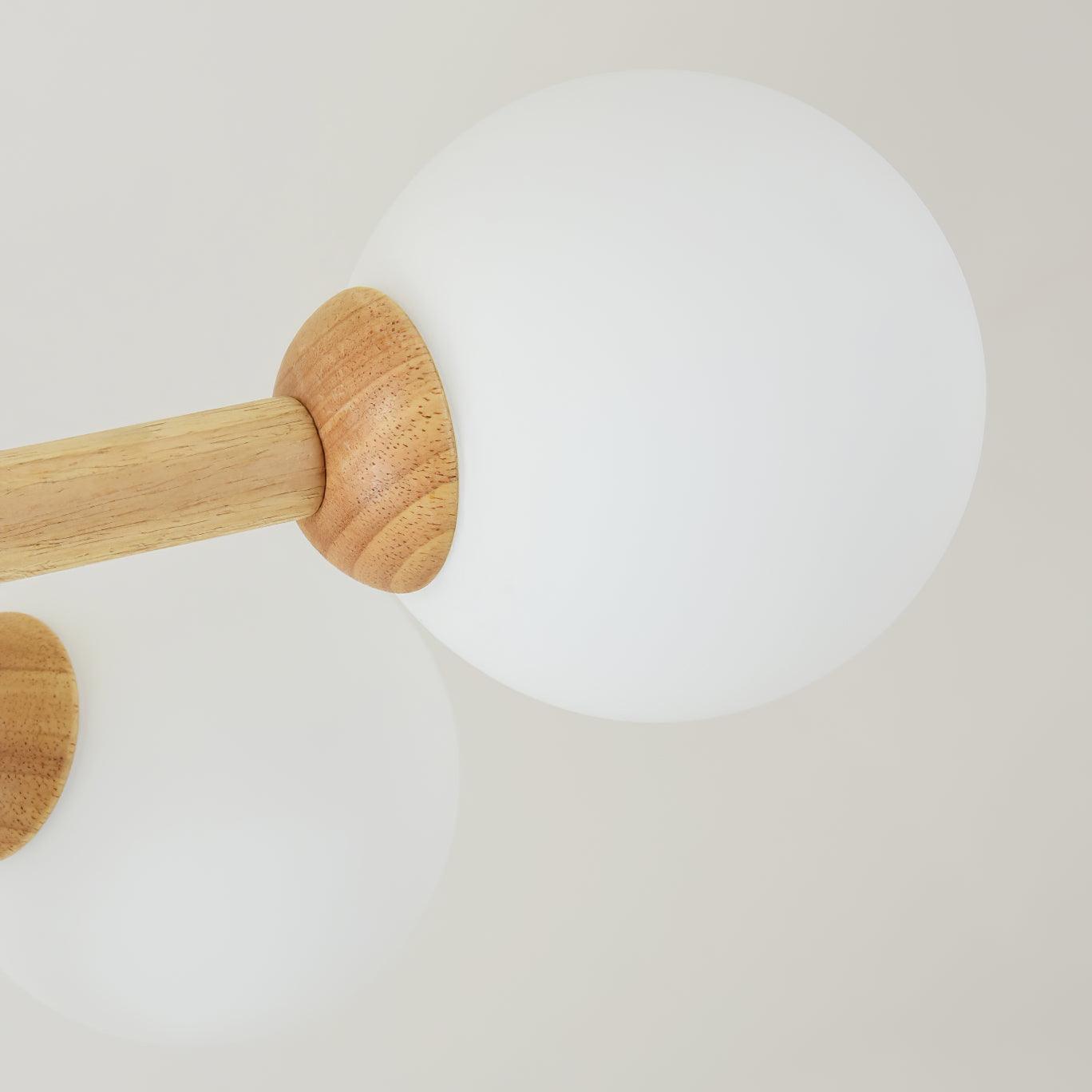 Kalds Chandelier Wooden Globe Minimalist Natural-Neutral Decor