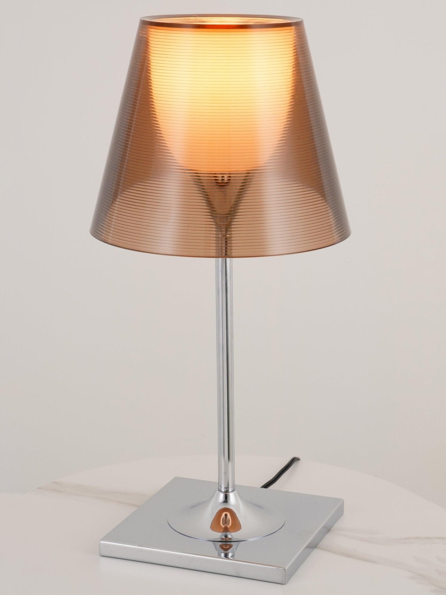 Bravon Plastic Table Lamp-Neutral Decor