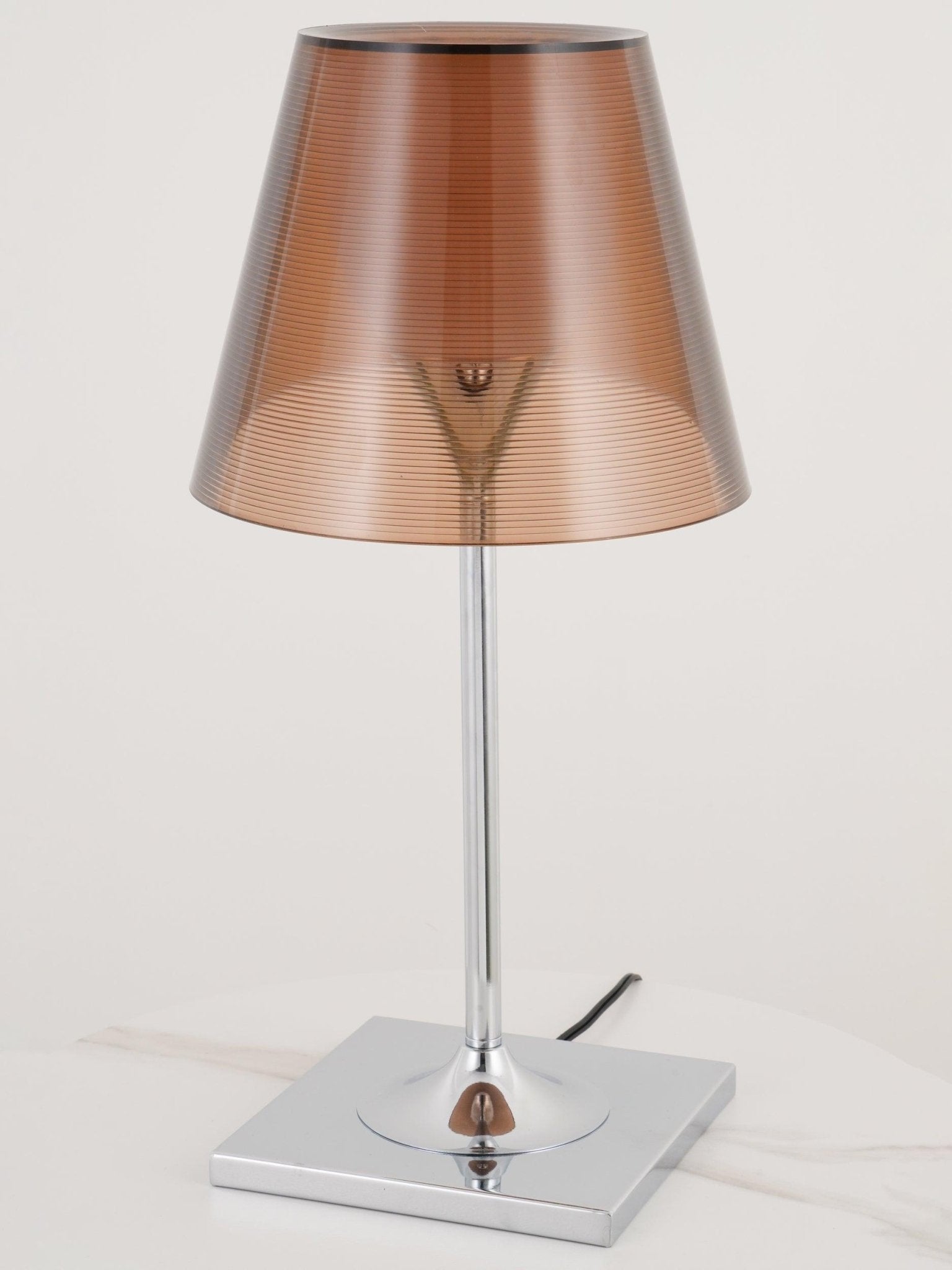 Bravon Plastic Table Lamp-Neutral Decor