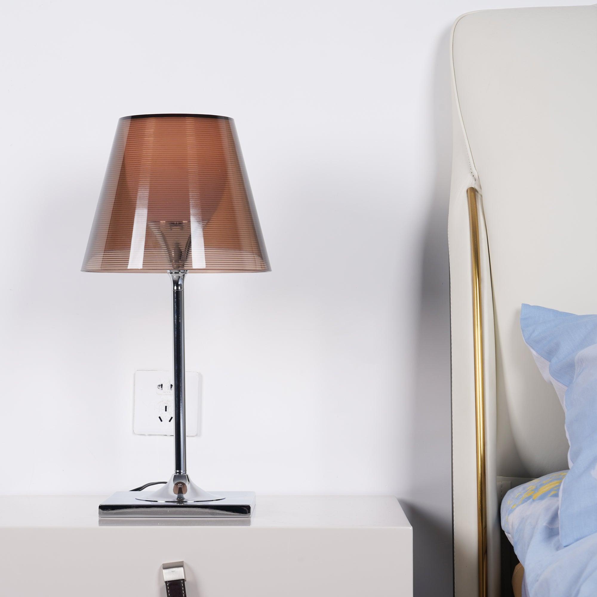 Bravon Plastic Table Lamp-Neutral Decor