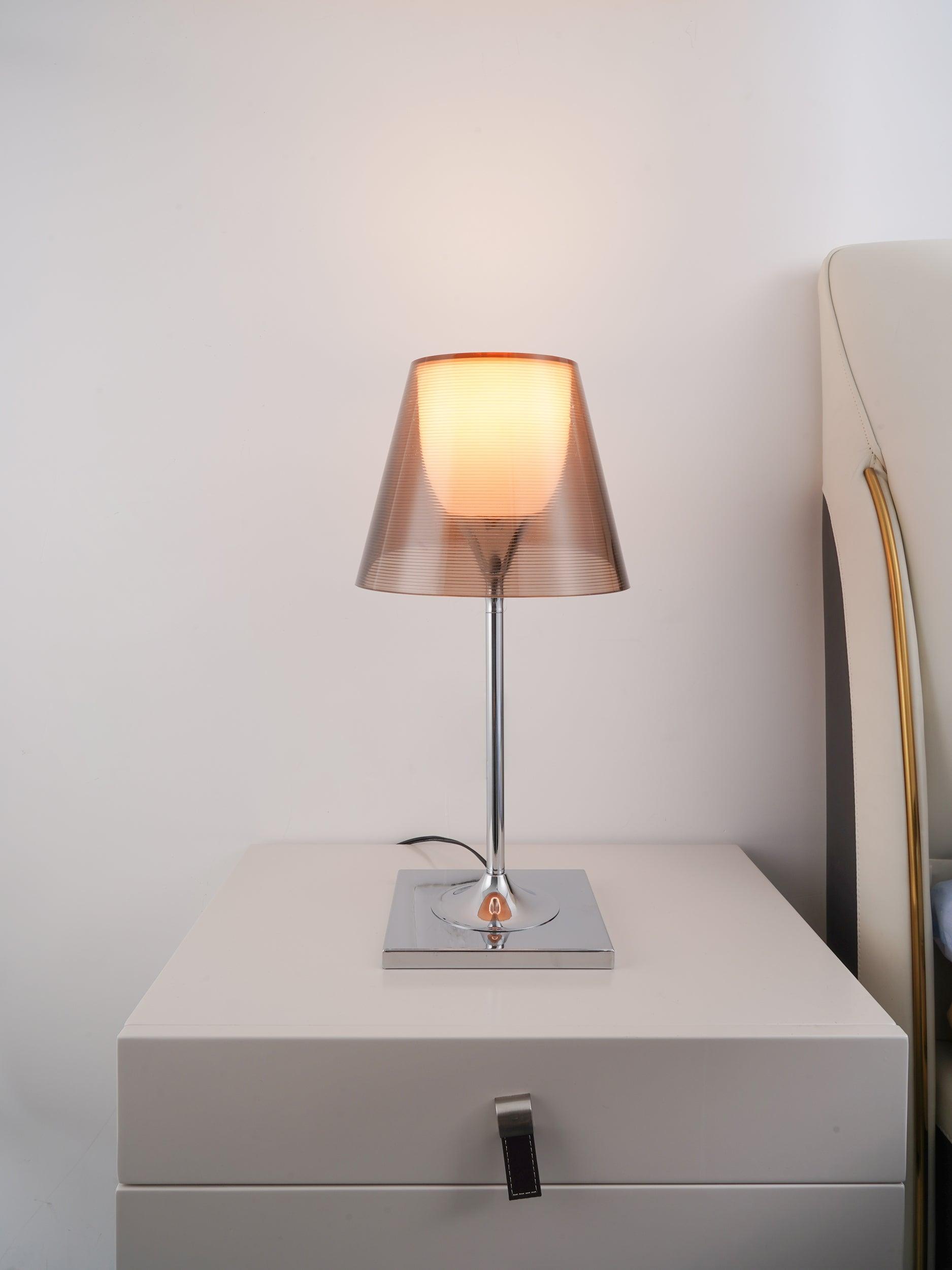 Bravon Plastic Table Lamp-Neutral Decor