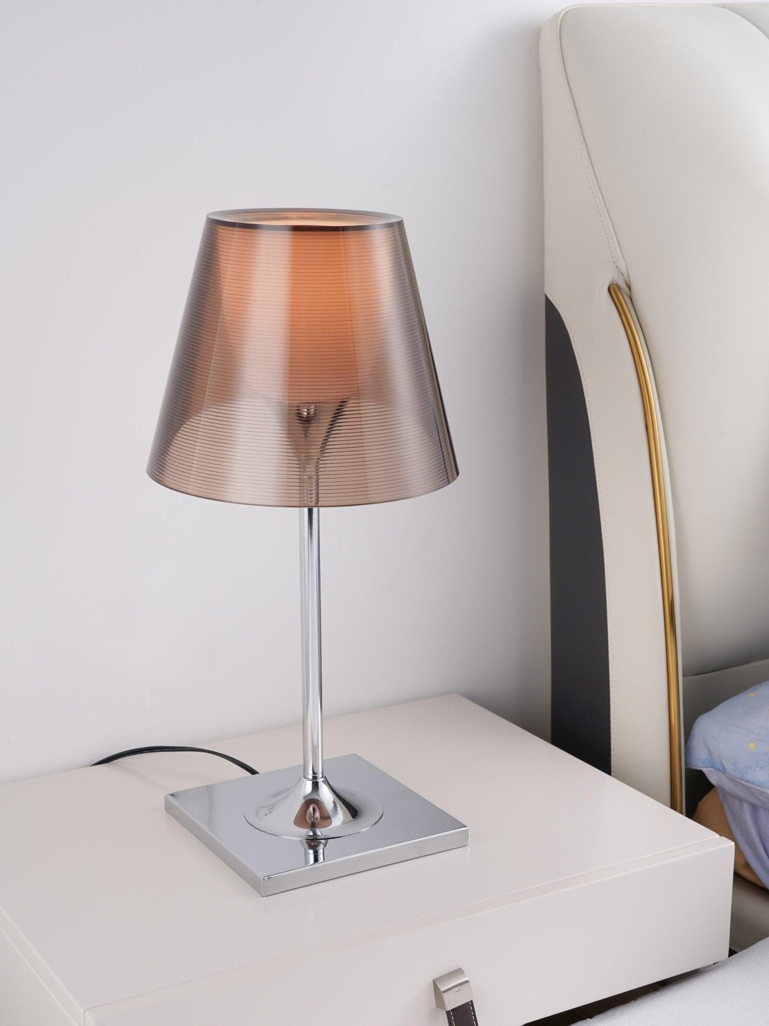 Bravon Plastic Table Lamp-Neutral Decor
