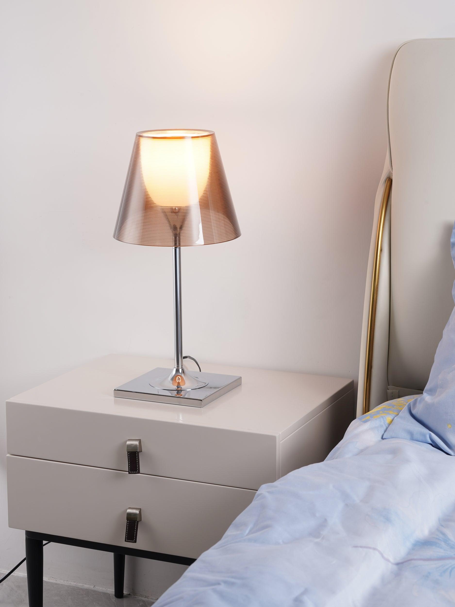 Bravon Plastic Table Lamp-Neutral Decor