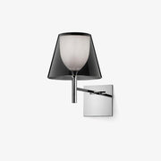 Orsore Chrome Prism Fabric Wall Lamp-Neutral Decor