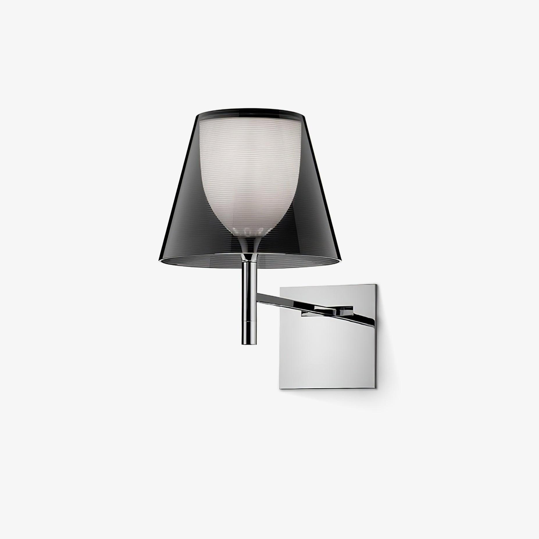 Orsore Chrome Prism Fabric Wall Lamp-Neutral Decor