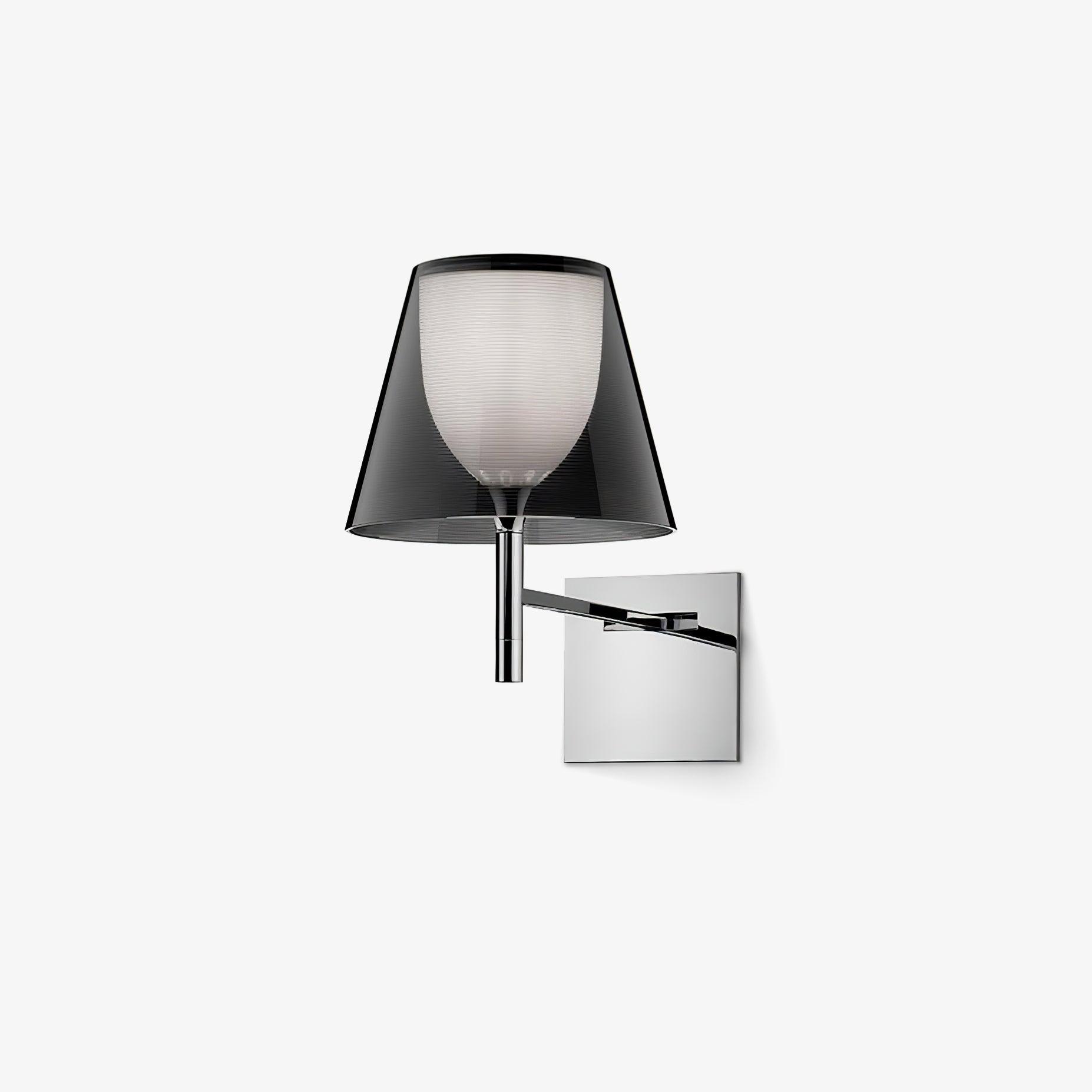 Orsore Chrome Prism Fabric Wall Lamp-Neutral Decor