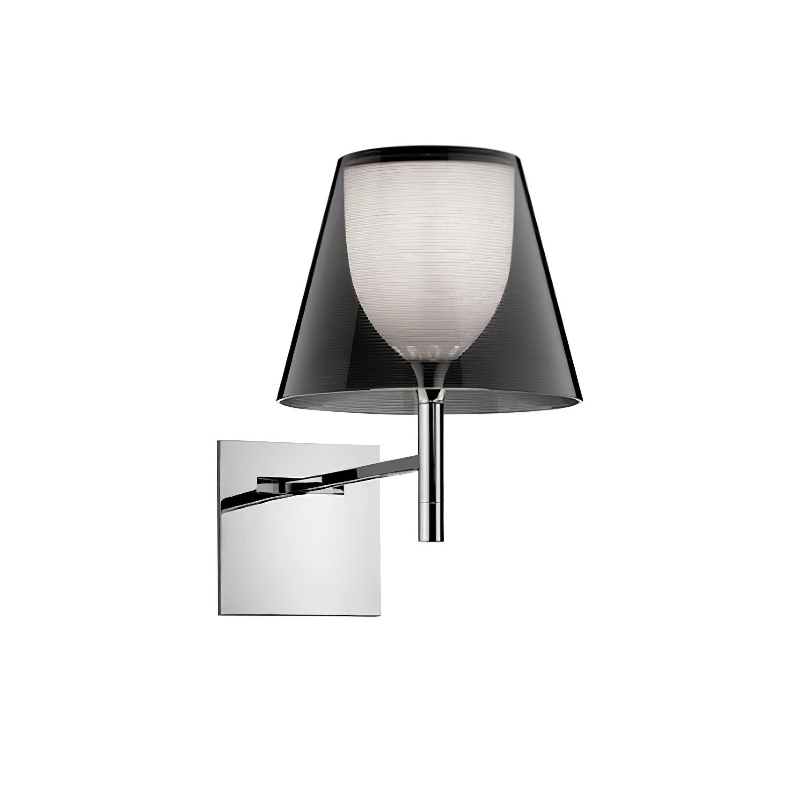Orsore Chrome Prism Fabric Wall Lamp-Neutral Decor