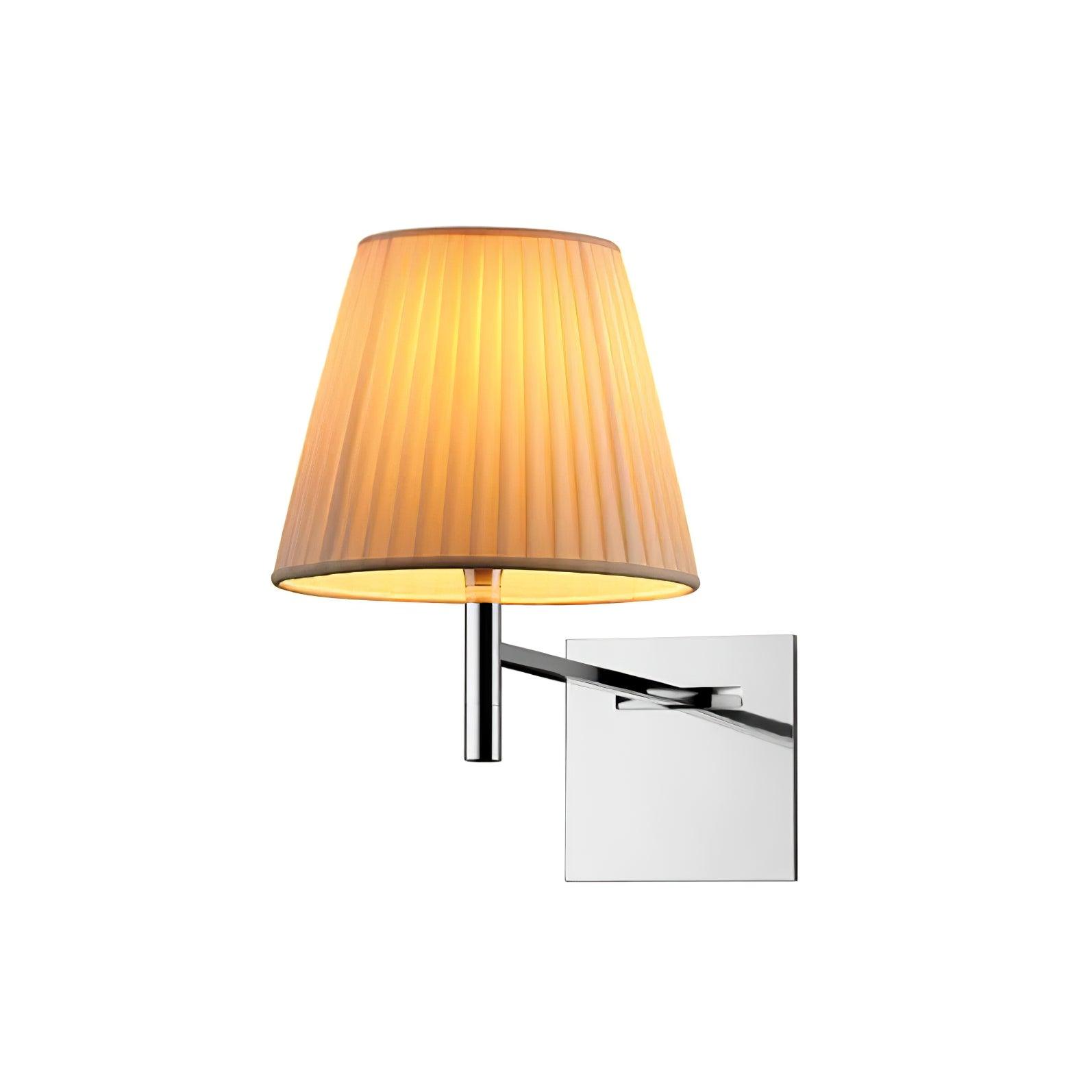 Orsore Chrome Prism Fabric Wall Lamp-Neutral Decor