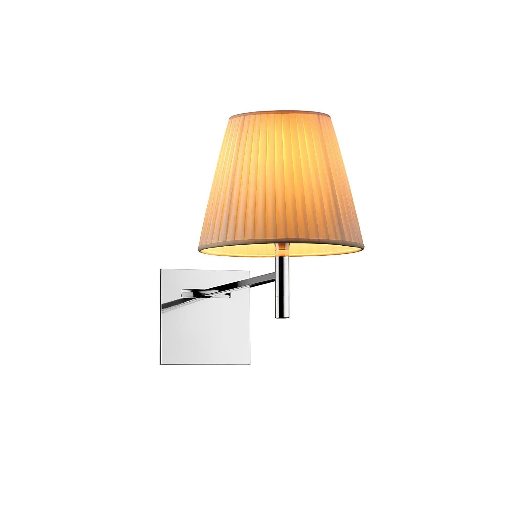 Orsore Chrome Prism Fabric Wall Lamp-Neutral Decor