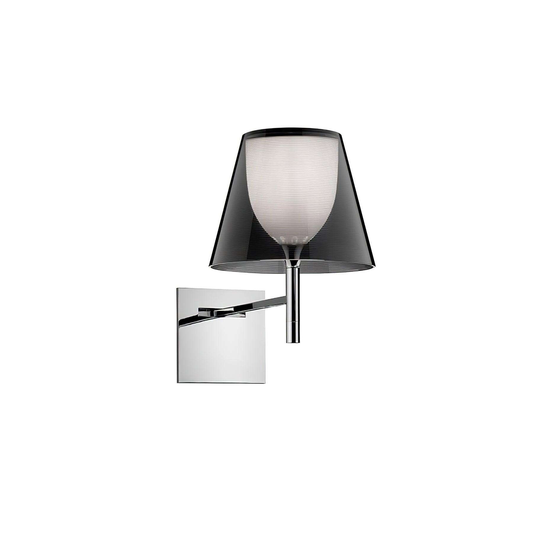 Orsore Chrome Prism Fabric Wall Lamp-Neutral Decor