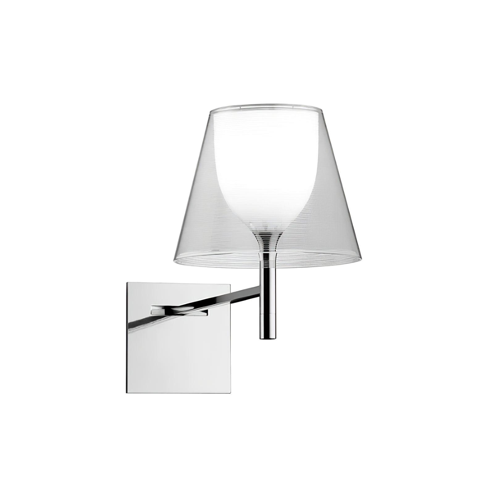 Orsore Chrome Prism Fabric Wall Lamp-Neutral Decor