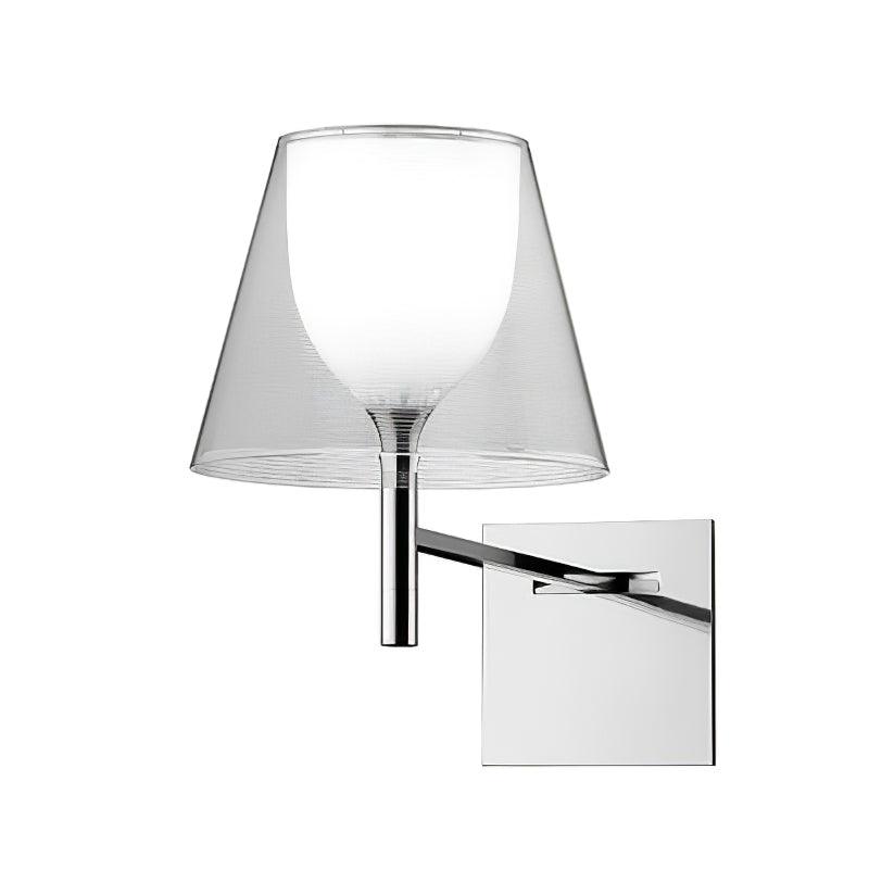 Orsore Chrome Prism Fabric Wall Lamp-Neutral Decor