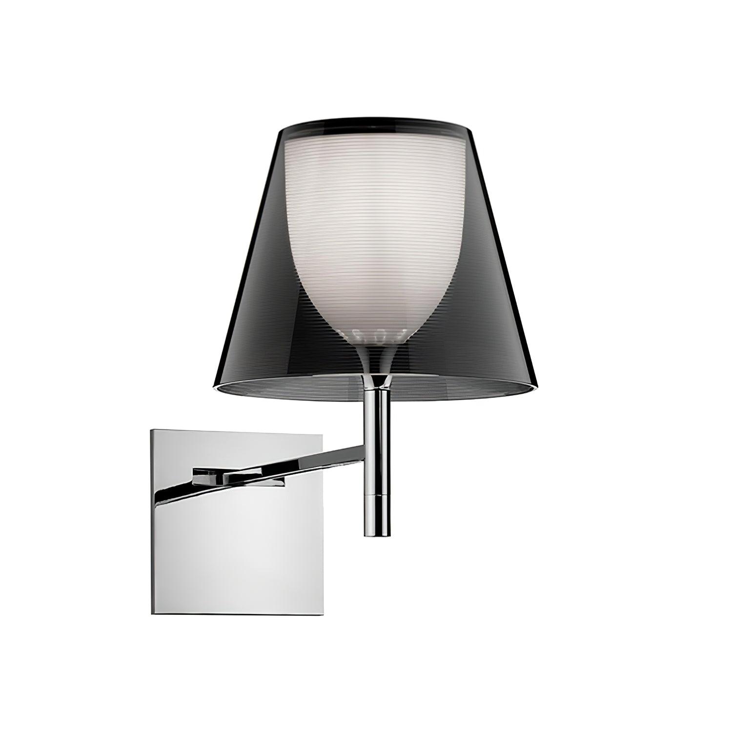 Orsore Chrome Prism Fabric Wall Lamp-Neutral Decor