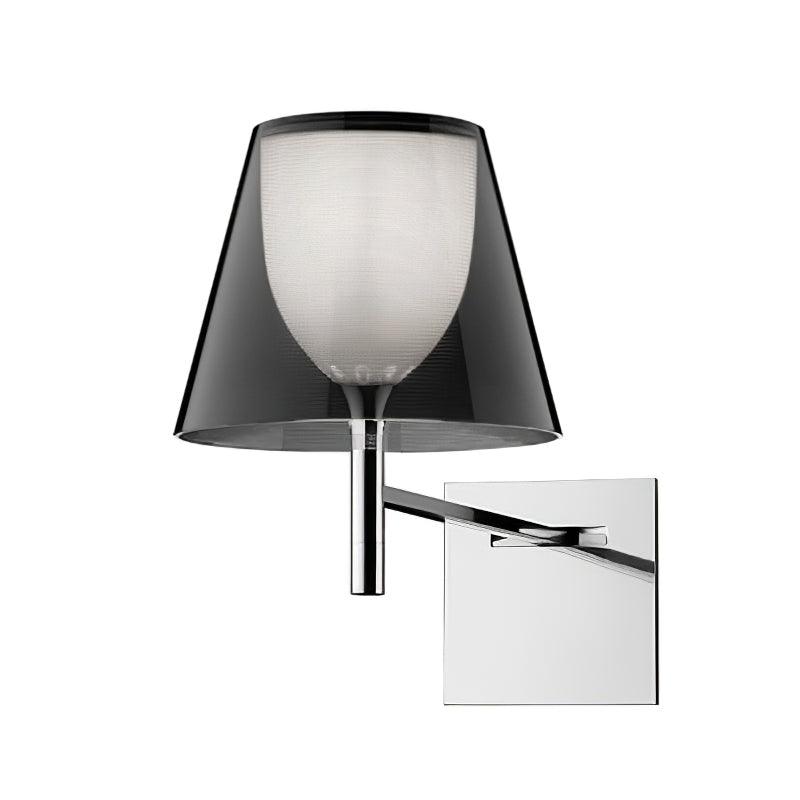 Orsore Chrome Prism Fabric Wall Lamp-Neutral Decor