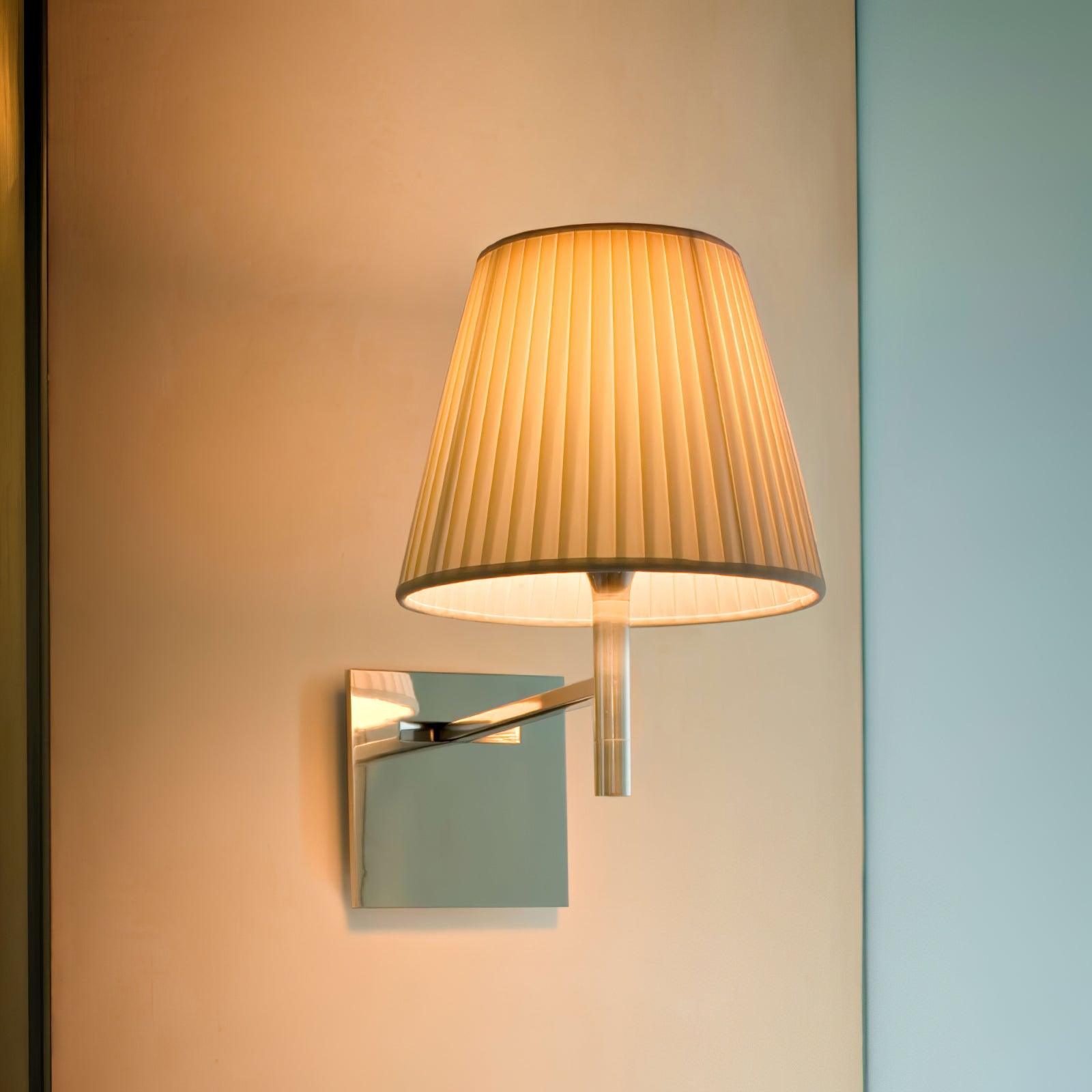 Orsore Chrome Prism Fabric Wall Lamp-Neutral Decor